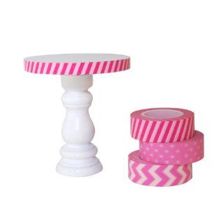 Dress My Cupcake DMC97152 Washi Pink Collection Individual Cupcake Stand, 3 Inch: Kitchen & Dining
