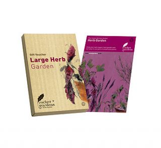 herb garden gift voucher by rocket gardens