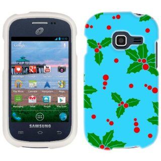 Samsung Galaxy Discover Mistletoe on Baby Blue Pattern Phone Case Cover Cell Phones & Accessories