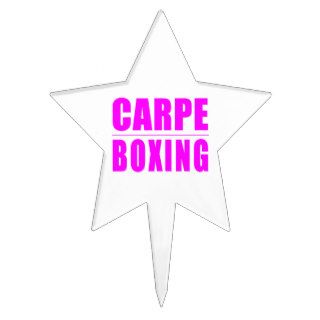 Funny Girl Boxers Quotes  : Carpe Boxing Cake Toppers