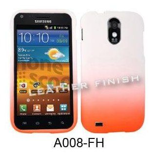 ACCESSORY HARD RUBBERIZED CASE COVER FOR SAMSUNG EPIC 4G TOUCH D710 TWO TONES WHITE ORANGE Cell Phones & Accessories