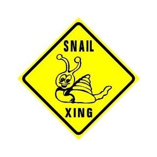 SNAIL CROSSING sign * street animal shell   Decorative Signs