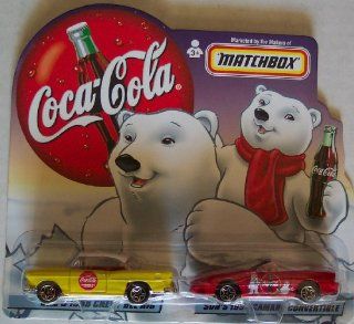 Matchbox Coca Cola Die Cast Cars 1955 Chevy Bel Air / 1998 Camaro: Toys & Games