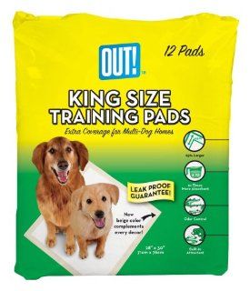 OUT! King Sized Multi Dog Training Pads, 12 Count : Pet Training Pads : Pet Supplies