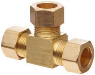 Anderson Metals Brass Tube Fitting, Tee, 5/8" x 5/8" x 5/8" Compression: Pipe Fittings: Industrial & Scientific