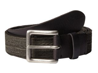John Varvatos 38MM Harness Distressed Fabric Leather Belt Mens Belts (Navy)
