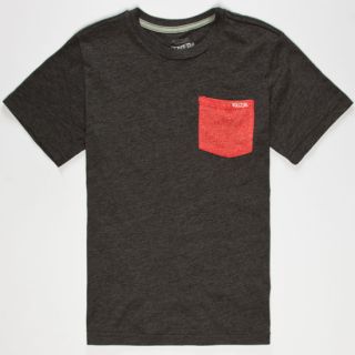 Twist Boys Pocket Tee Charcoal In Sizes Medium, Small, Large, X Large Fo