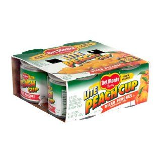 Del Monte Fruit Cup, Lite Diced Peaches, 4 Count Cups (Pack of 12) : Snack Size Fruit Cups : Grocery & Gourmet Food