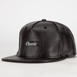 Classic Mens Snapback Hat Black One Size For Men 241034100