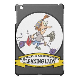 WORLDS GREATEST CLEANING LADY CARTOON iPad MINI CASE