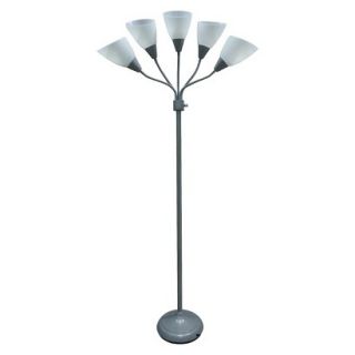 Room Essentials 5 Arm Floor Lamp   White (Includes CFL Bulb)