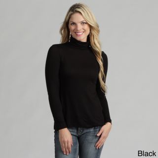24/7 Comfort Apparel 24/7 Comfort Apparel Womens Basic Top Turtleneck Sweater Black Size S (4 : 6)