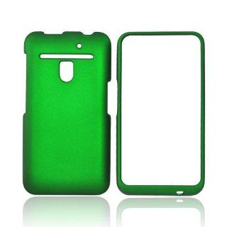 Green Rubberized Hard Plastic Case Cover For LG Revolution VS910 LG Esteem: Cell Phones & Accessories