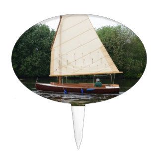 Gaff Rigged Sailing Boat Cake Topper