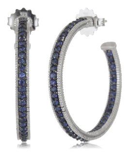 Judith Ripka "Ambrosia" Pave Hoop Earrings: Jewelry