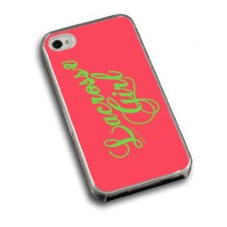 Lacrosse iPhone 4/4S Case Lacrosse Girl Script with Pink Background: Cell Phones & Accessories