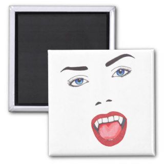 Vampire Silhouette Portrait Magnets