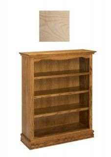 36" x 48" Americana Oak Bookcase   Unfinished (Unfinished) (48"H x 36"W x 13"D)  