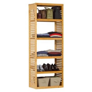 Standalone Deluxe Storage Tower   Honey Maple