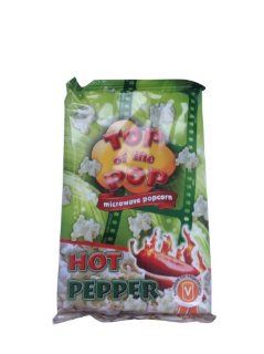 Top of the Pop Microwave Popcorn 100g bag  Hot Pepper (pack of 3)  Grocery & Gourmet Food