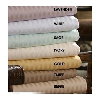 Homespell Egyptian cotton 800 Thread Count Sateen Stripe 4 Pc Comforter Set   Beige King.  