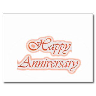 HAPPY Anniversary : Elegant Text  Background Color Post Cards