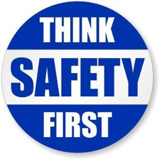 Think Safety First, HatHuggersTM Conformable Vinyl Labels   Spot Colors, 5 Decals / Pack, 2" x 2"  