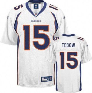 Reebok Tim Tebow Denver Broncos White Authentic Jersey Size 54 : Sports Fan Apparel : Sports & Outdoors