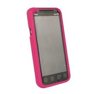 Sprint Branded HTC Evo 3D Protective Cover Silicone Rubber Gel Skin Case Raspberry PINK: Cell Phones & Accessories