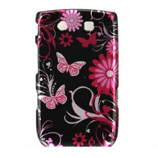 NEW PINK BUTTERFLY FLOWER HARD CASE COVER FOR BLACKBERRY TORCH 9800 9810 PHONE: Cell Phones & Accessories