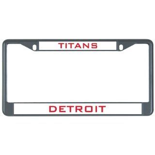Detroit Metal License Plate Frame in Black 'Titans' : Sports Fan License Plate Frames : Sports & Outdoors