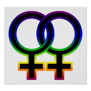 Rainbow Female Homosexual Symbol Print