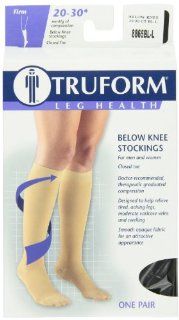 Truform 20 30 Below Knee Closed Toe, Black, Large: Health & Personal Care