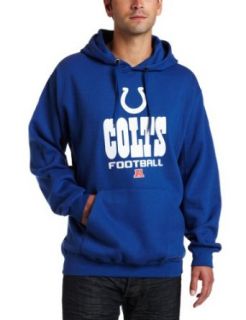 NFL Men's Indianapolis Colts Critical Victory V Long Sleeve Hooded Fleece Pullover (Blue, Large) : Sports Fan Outerwear Jackets : Clothing