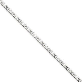 IceCarats Designer Jewelry 14K Wg 2.5Mm Semi Solid Curb Link Chain In 16 Inch: IceCarats: Jewelry