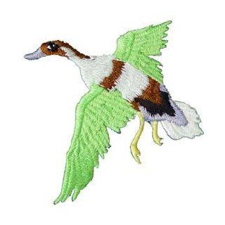 Novelty Animals Embroidered Iron on Patch   Hunting and Fishing Collection   Mallard Duck in Flight Applique: Clothing