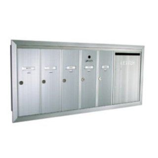 1260 Series Vertical Mailbox Unit With Outgoing Mail Slot Number of Compartments & Doors: 2 Double Wide Doors & 1 Compartment, Color: Aluminum Anodized : Security Mailboxes : Patio, Lawn & Garden