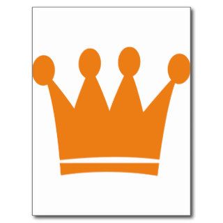 orange king crown post card
