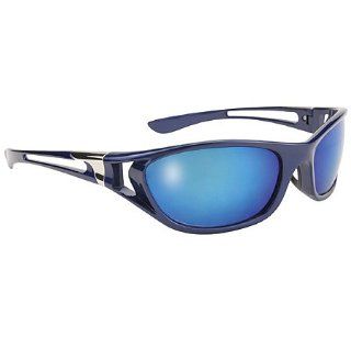 Men's Blue Ice Sunglasses with Blue Mirror Lens 400 UV Protection: Automotive