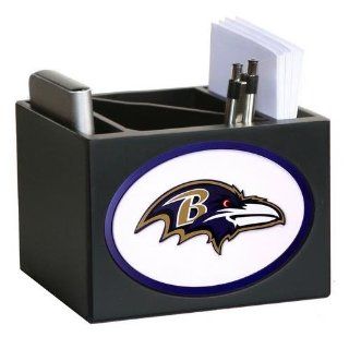 Baltimore Ravens Wooden Desk Organizer Pen Holder  Sports Fan Desk Caddies  Sports & Outdoors