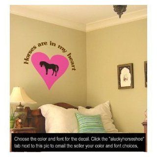 Horse decal, pony quote sticker, heart, vinyl wall decor, 36 X 37 inches   Wall Decor Stickers  