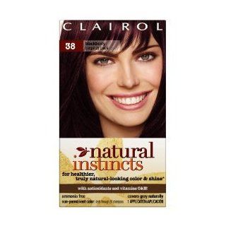 Natural Instincts By Clairol Hair color, Blackberry (Burgundy Black) #38   1 Ea. : Chemical Hair Dyes : Beauty