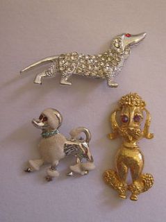 vintage dog brooches by maison ami