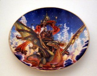 Dragon Flight Collectible Plate by Myles Pinkney from The Franklin Mint Heirloom Recommendation Royal Dalton Limited Edition Fine Bone China Plate Number RA8668: Toys & Games