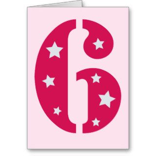 Pink Superstar 6 Birthday Card