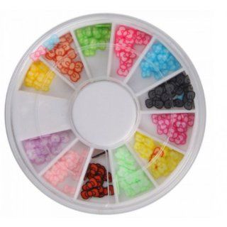 Fast shipping + Free tracking number, Beautiful 3D Fimo Slice Bow Tie Nail Art Decoration   Multi color: Cell Phones & Accessories