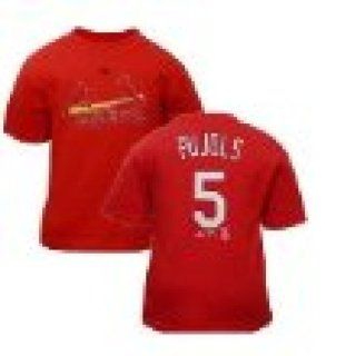 Newborn St. Louis Cardinals #5 Albert Pujols Name and Number Tshirt   3/6M: Clothing