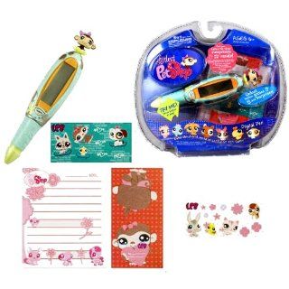 Hasbro Year 2007 Littlest Pet Shop Digital Pen Series Virtual Game   MONKEY Digital Game Pen with 6 Fun Games, 1 Pad of Paper and 2 Sticker Sheets: Toys & Games