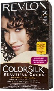 Colorsilk Hair Color 30 Dark Brown, (Pack of 3)  Chemical Hair Dyes  Beauty