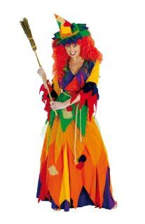 Halloween Damen Kostm Hexe Kunterbunt als Magierin an Karneval 42: Spielzeug